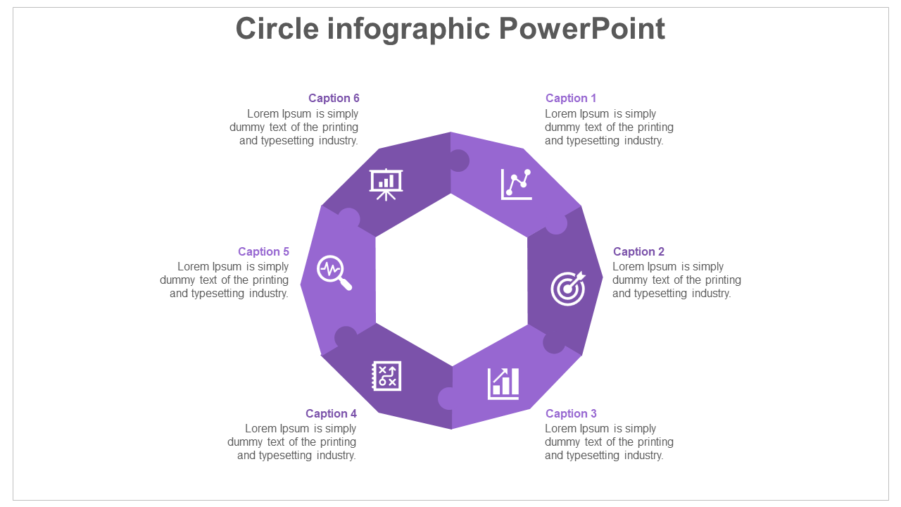 circle infographic powerpoint-purple